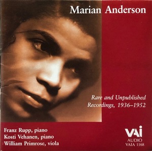 (C25H)☆ 声楽/ゴスペル/マリアン・アンダーソン/Marian Anderson/Rare And Unpublished Recordings,1936-1952☆