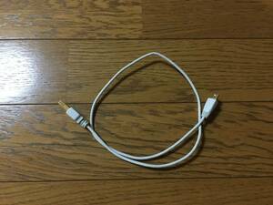 中古 エレコム USB2.0ケーブル miniB 極細 0.5m ホワイト U2C-MX05WH