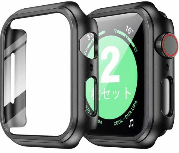 【2枚セット】Apple Watch ケース 保護フィルム 44mm コンパチブル Apple Watch 6/5/4 SEカバー