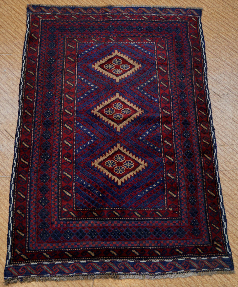 ペルシャ絨毯 手織り 草木染 x130 175 Sirjan スィールジャーン産