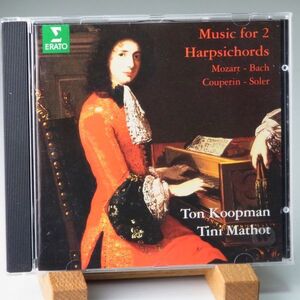 【ERATO ドイツ盤】TON KOOPMAN　TINI MATHOT　MUSIC FOR 2　HARPSICHORDS　MOZART - BACH - COUPERIN - SOLER