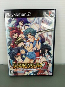 42-Ky12499-60: Playstation2用ソフト レッスルエンジェルス サバイバー2 通常版 動作確認済 プロレスカードゲーム 育成シミュレーション