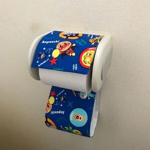 アンパンマン青トイレットペーパーホルダーカバー