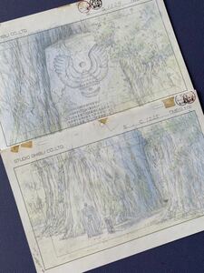  Ghibli heaven empty. castle Laputa Miyazaki . layout cut pulling out illustration postcard poster STUDIO GHIBLI 4