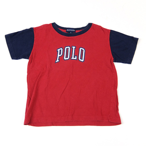 POLO RALPH LAUREN 4T switch short sleeves T-shirt Polo Ralph Lauren red × navy 