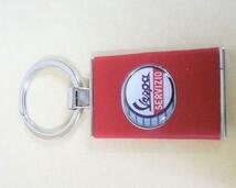 Vespa べスパ キーホルダー 赤 レッド Key Chain FORME red plastic 30x80 mm_画像1