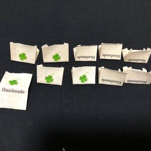 ハンドメイド用タグ 挟みタグ ハンドメイド クローバー