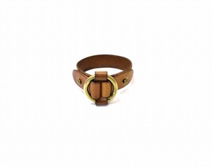 RABENS SALONER (re- Ben sa low ne/la- Ben ssarona-)LEATHER BRACELET WITH RING leather bracele with ring Brown FREE