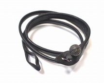 RABENS SALONER (レーベン サローネ / ラーベンスサロナー) LEATHER BRACELET WITH BELL レザーブレスレット ウィズ ベル BLACK 3重巻き F_画像4