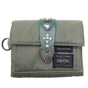  free shipping Porter PORTER Yoshida bag Toga archive sTOGA ARCHIVES 20SS purse wallet three folding Conti . nylon khaki - series 