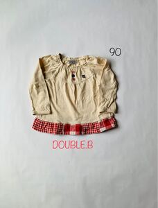 DOUBLE.B ダブルビー 長袖Tシャツ 長袖 ブラウス 90 ミキハウス mikiHOUSE