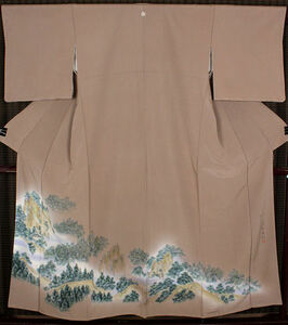 [ free shipping ] color tomesode * silk *.. temple. map ki17028[ beautiful goods ]