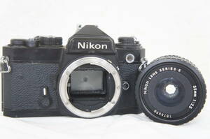 ⑥ Nikon ニコン FE ブラック フィルムカメラ SERIES E 35mm F2.5 レンズ 1103050601