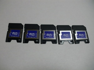5枚セット　miniSD→SD　変換アダプター　送料63円～　認識確認済み　メモリーカード　ミニSDカード　SDカード mini　SD