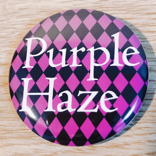 【新品・まとめ買い値引】フーゴ 缶バッジ Purple Haze (文字色白)