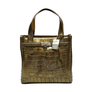 Сумка для сумки 3983 Cadena Crocodile Metallic Gold Ladies New