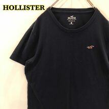 HOLLISTER ホリスター　半袖Tシャツ　ワンポイント刺繍　ネイビー　メンズ　Sサイズ　【AY0280】_画像1