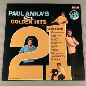  LP(輸入盤)●ポール・アンカ PAUL ANKA'S 21 GOLDEN HITS●良好品！