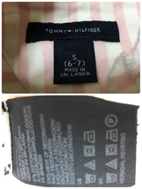 tommy hilfiger トミーヒルフィガー ピンク&白 ストライプ フリル半袖シャツ S(6～7歳用)サイズ 美品_画像3