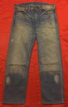 50's 復刻 VINTAGE LEVI'S ビンテージ加工 LVC リーバイス 501XX LOT55501 色落ち&ダメージ ジーンズ W32 均等V BIG ビッグE_画像1