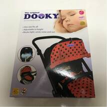 新品 未使用 ｄｏｏｋｙ ベビーカー ドット柄 日よけ サンガード 40SPF 綿100 洗濯可 取付簡単 フリー レッド ぐっすり お昼寝 幌 ガード_画像1