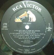 ３枚で送料無料【米RCA Victor mono】Lena Horne/Songs By Burke and Van Heusen_画像2