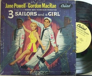 ３枚で送料無料【米Capitol 10' mono】Jane Powell & Gordon McRae/3 Sailors And A Girl (promo)