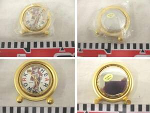 *GS.. goods { made of metal : gold color desk clock }(WORK HEART)( not yet operation * new goods )*