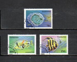 173130 タンザニア 1995年 珊瑚礁の生物 3種完揃