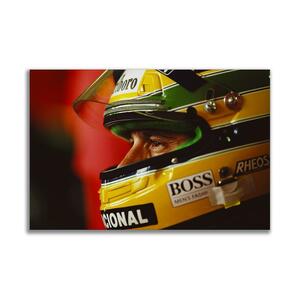 アイルトン・セナ F1 ポスター ボード パネル フレーム 75x50cm 車 レーシングカー グッズ 絵 雑貨 写真 フォト アート Ayrton Senna 16