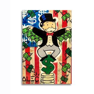 Monopoly モノポリー ポスター ボード パネル フレーム 75x50cm 海外 ボードゲーム グラフィティ アート グッズ 絵 雑貨 おしゃれ 7