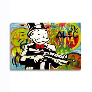 Monopoly モノポリー ポスター ボード パネル フレーム 75x50cm 海外 ボードゲーム グラフィティ アート グッズ 絵 雑貨 おしゃれ 10