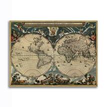 世界地図 world map ポスター ボード パネル フレーム 75x50cm 地図 海外 英字 アート レトロ ビンテージ インテリア グッズ 写真 雑貨 2_画像1