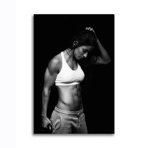 フィットネス ポスター ボード パネル フレーム 75x50cm 女性 女 筋肉 マッチョ ジム ボディビル ボディビルダー グッズ 写真 インテリア 9