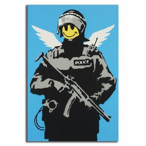 Banksy バンクシー ポスター ボード パネル フレーム 75x50cm 海外 アート インテリア 雑貨 グッズ 絵 フォト グラフィティ おしゃれ 大 1