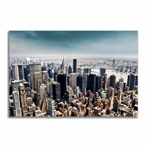 ニューヨーク ポスター ボード パネル フレーム 75x50cm 夜景 景色 摩天楼 マンハッタン 海外 グッズ 絵 雑貨 写真 アート アメリカ 13