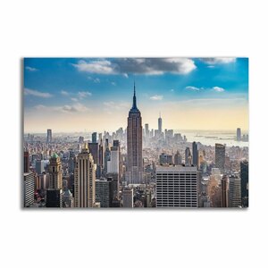 ニューヨーク ポスター ボード パネル フレーム 75x50cm 夜景 景色 摩天楼 マンハッタン 海外 グッズ 絵 雑貨 写真 アート アメリカ 3