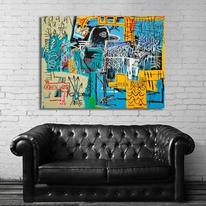 バスキア Basquiat 特大 ポスター 135x100cm 海外 アート インテリア 雑貨 グッズ 絵 フォト グラフィティ 画家 ジャン ミシェル 大 1