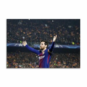 メッシ Messi リオネル ポスター ボード パネル フレーム 75x50cm バルサ バルセロナ 海外 サッカー フットボール グッズ 雑貨 写真 2