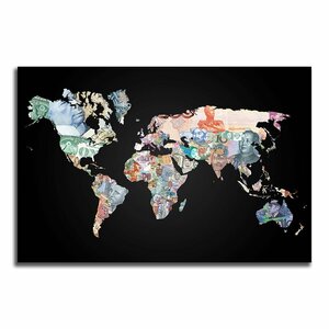 世界地図 world map ポスター ボード パネル フレーム 75x50cm 地図 海外 英字 アート レトロ ビンテージ インテリア グッズ 写真 雑貨 14