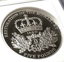 【最高鑑定 世界に1枚 ピエフォー】 2010年 イギリス 王政復古350周年 5ポンド 銀貨 NGC PF68UC 英国 人気 稀少 シルバー プルーフ コイン_画像8