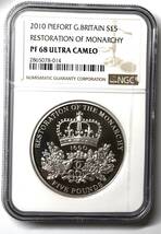 【最高鑑定 世界に1枚 ピエフォー】 2010年 イギリス 王政復古350周年 5ポンド 銀貨 NGC PF68UC 英国 人気 稀少 シルバー プルーフ コイン_画像3