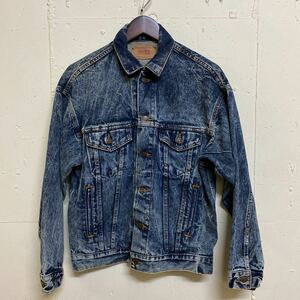 90 -е годы 90 -х 90 -х 90 -х годов Levi 'Levi's Chemical Wash G Gan Jean Denim Jacket S от Vintage