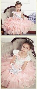 * new goods * child dress ( pink ) ribbon child dress wedding presentation formal One-piece / ceremony costume 100cm