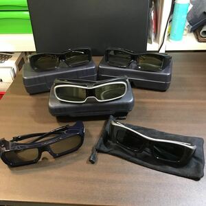 未チェック現状品 3Dメガネ Panasonic TOSHIBA SONY SHARP 5本セット