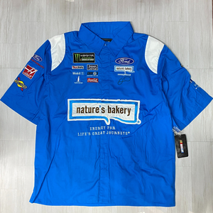 全米最強モータースポーツ 【2XL】 NASCAR ナスカー JHデザイン PIT ピットクルーシャツ NATURE'S BAKERY ダニカ パトリック 刺繍 パッチ