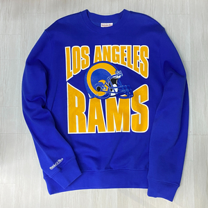  last 1 USA regular goods [L] NFL official LA RAMS Los Angeles Ram zMitchell&Ness Mitchell &nes sweat sweatshirt blue american football 