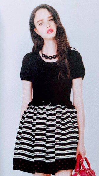 To b.by agnes b アニエスベー 異素材 ドッキング ワンピース