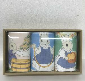 【未使用 保管品】LITTLE GREY RABBIT リトルグレイラビット ハンカチ 3枚セット うさぎ ピーターラビット