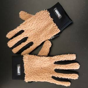  complete sale beige *BEAMS handling / Thinsulate Fur Glove* touch panel correspondence almost new goods /sinsa rate fur glove fleece / glow vu gloves 